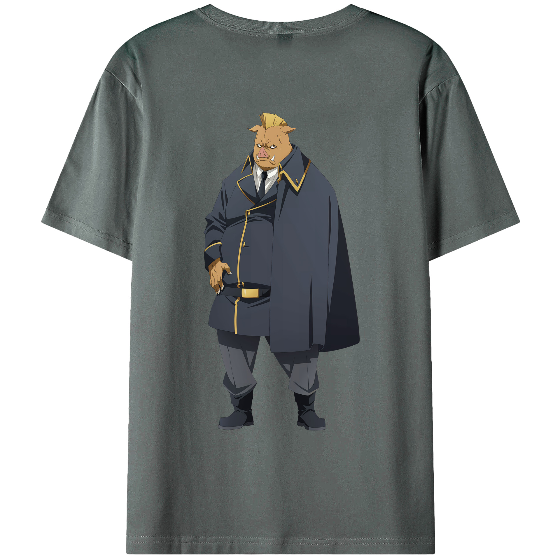 （画像用） 転スラ Regarding Reincarnated to Slime 綿100％ メンズ半袖Tシャツ（バックプリント） 通気性